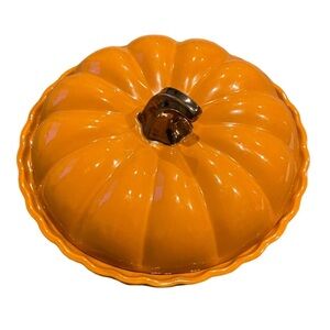 Stir Orange Pumpkin-Shaped Ceramic Dish. 2 Piece.
